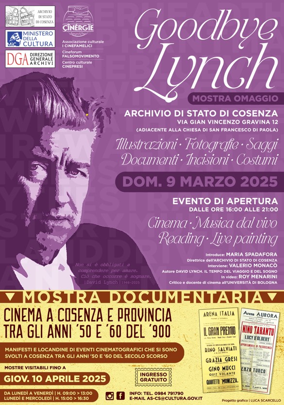 Mostra documentaria e fotografica Cinema a Cosenza e provincia tra gli anni ’50 e ’60 del ‘900